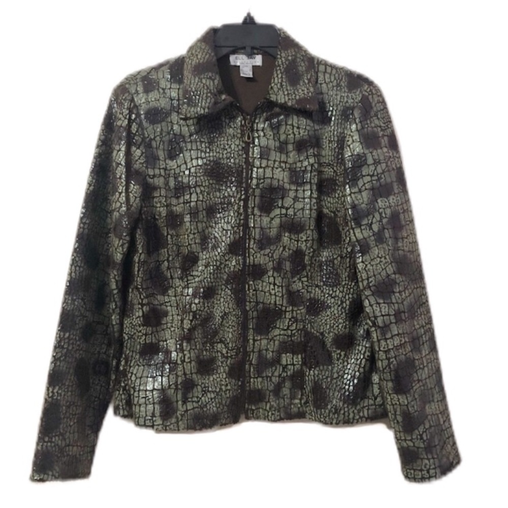 ELL JAY Collection Green Patterned Jacket